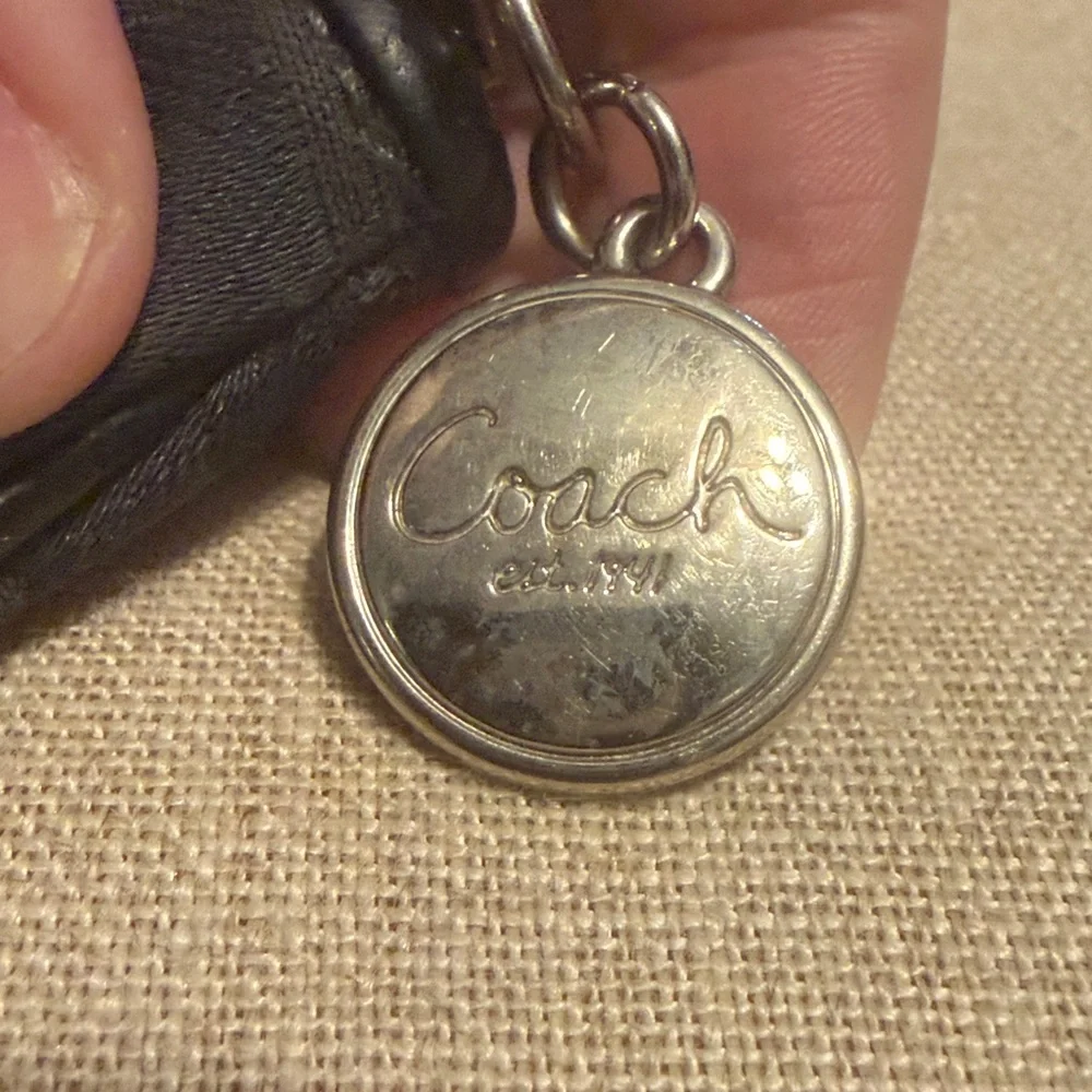 Coach Signature Black Wristlet Clutch